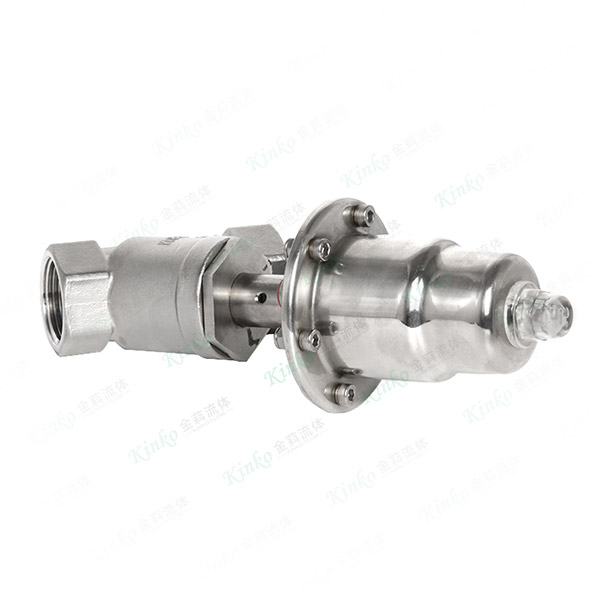All-stainless steel pneumatic internal threaded angle seat valve