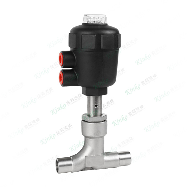Welding angle seat valve