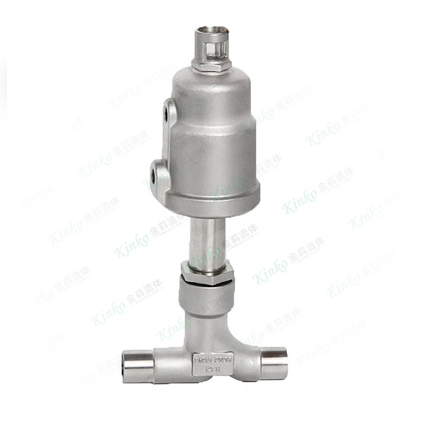 All stainless steel pneumatic straight-through angle seat valve