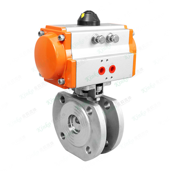 Pneumatic clamp flange ball valve
