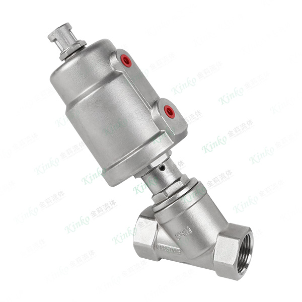 All-stainless steel pneumatic welded angle seat valve